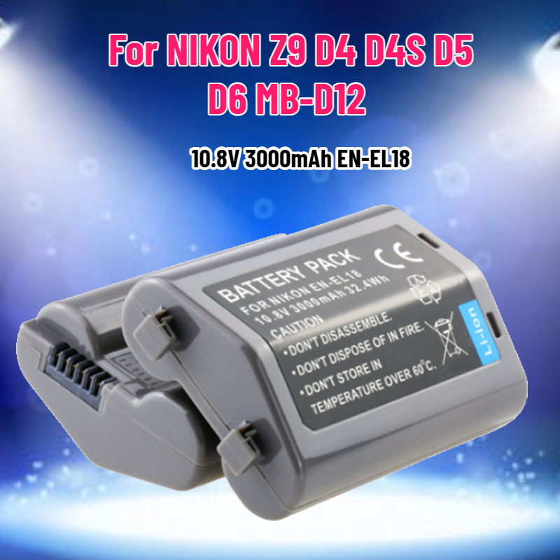 Drone Camera - 10.8V 3000mAh EN-EL18 EN-EL18A EN-EL18B BATTERY