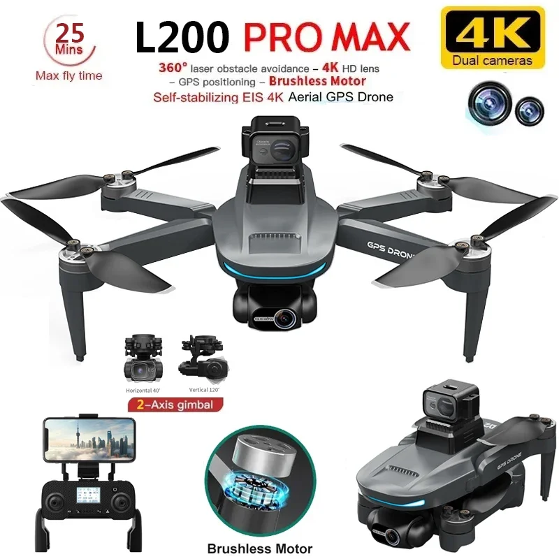 L200 PRO MAX Drone 4K 2-Axis P - Drone Gps Mount incelemesi ve fiyatı