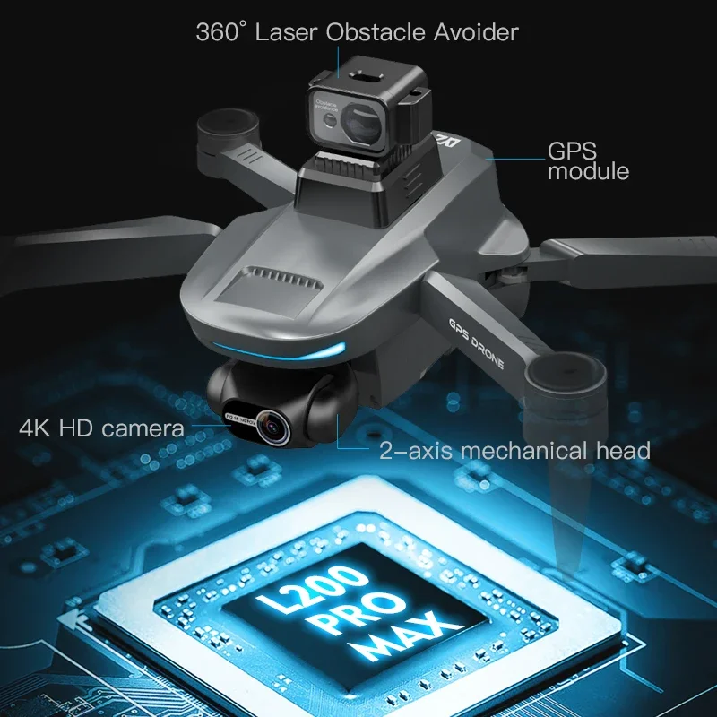 L200 PRO MAX Drone 4K 2-Axis P - Drone Gps Mount incelemesi ve fiyatı