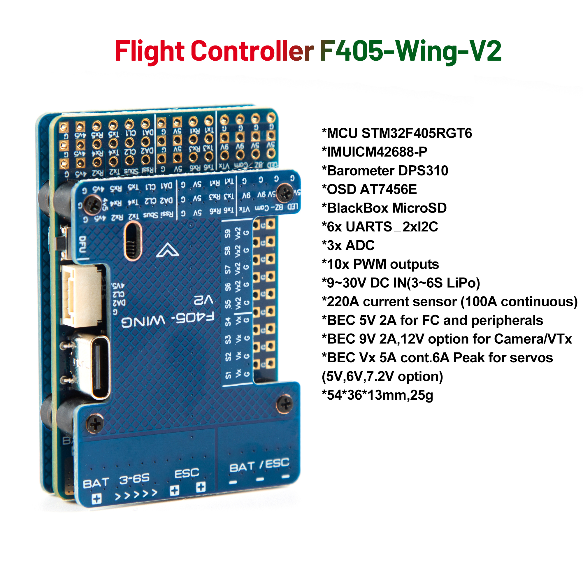F405 WING V2 FC Flight Control - Drone Flight Controller incelemesi ve fiyatı