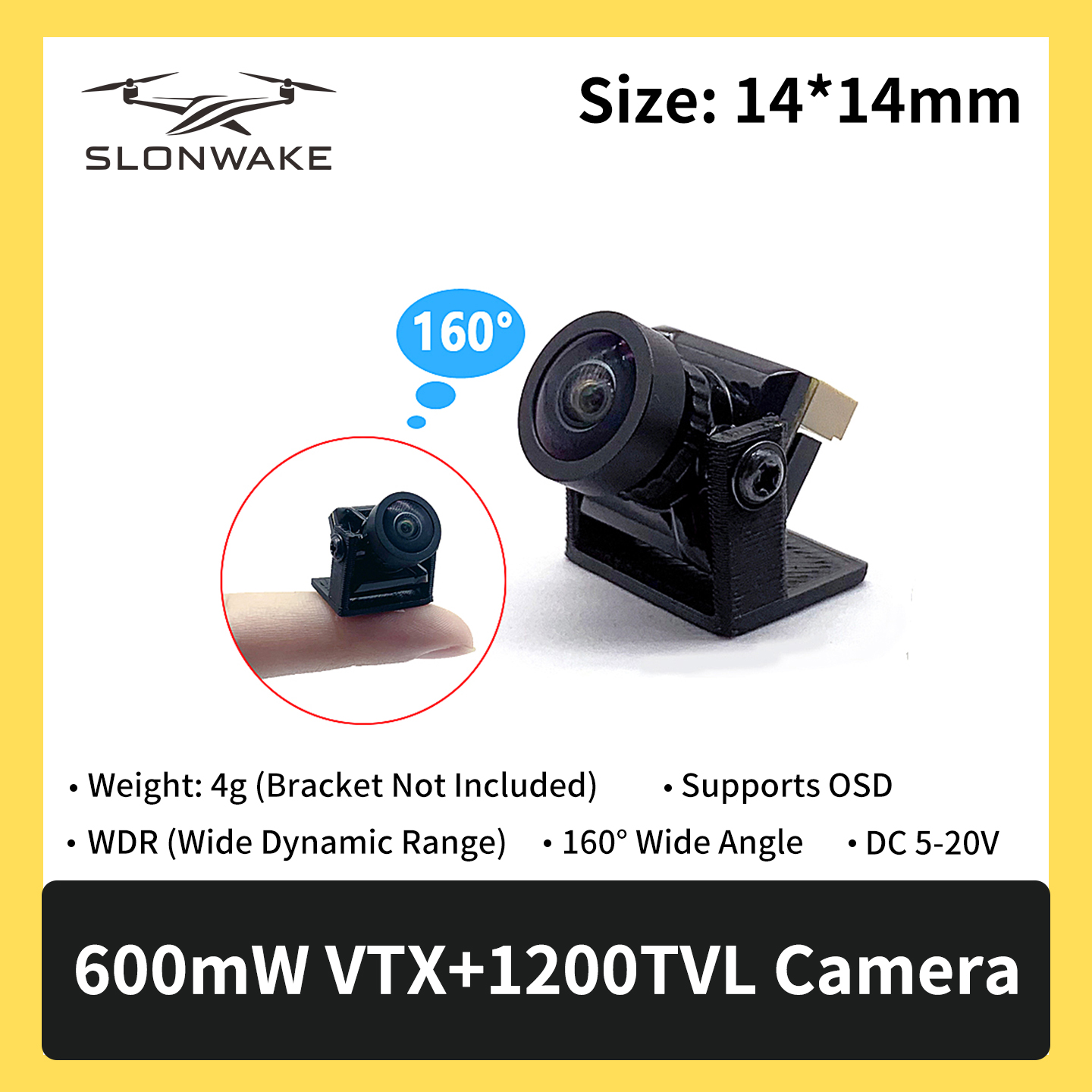 SLONWAKE 5.8G 600mW 7-24V FPV  - Drone Frame incelemesi ve fiyatı