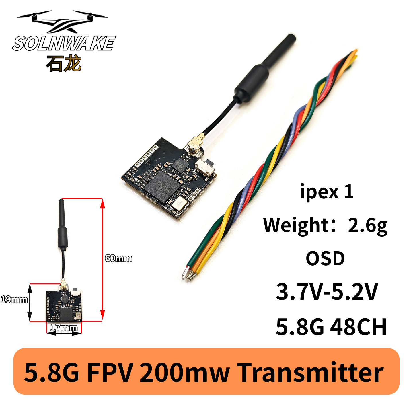 SLONWAKE Nano 5.8G 48CH 200mW  - Drone Frame incelemesi ve fiyatı