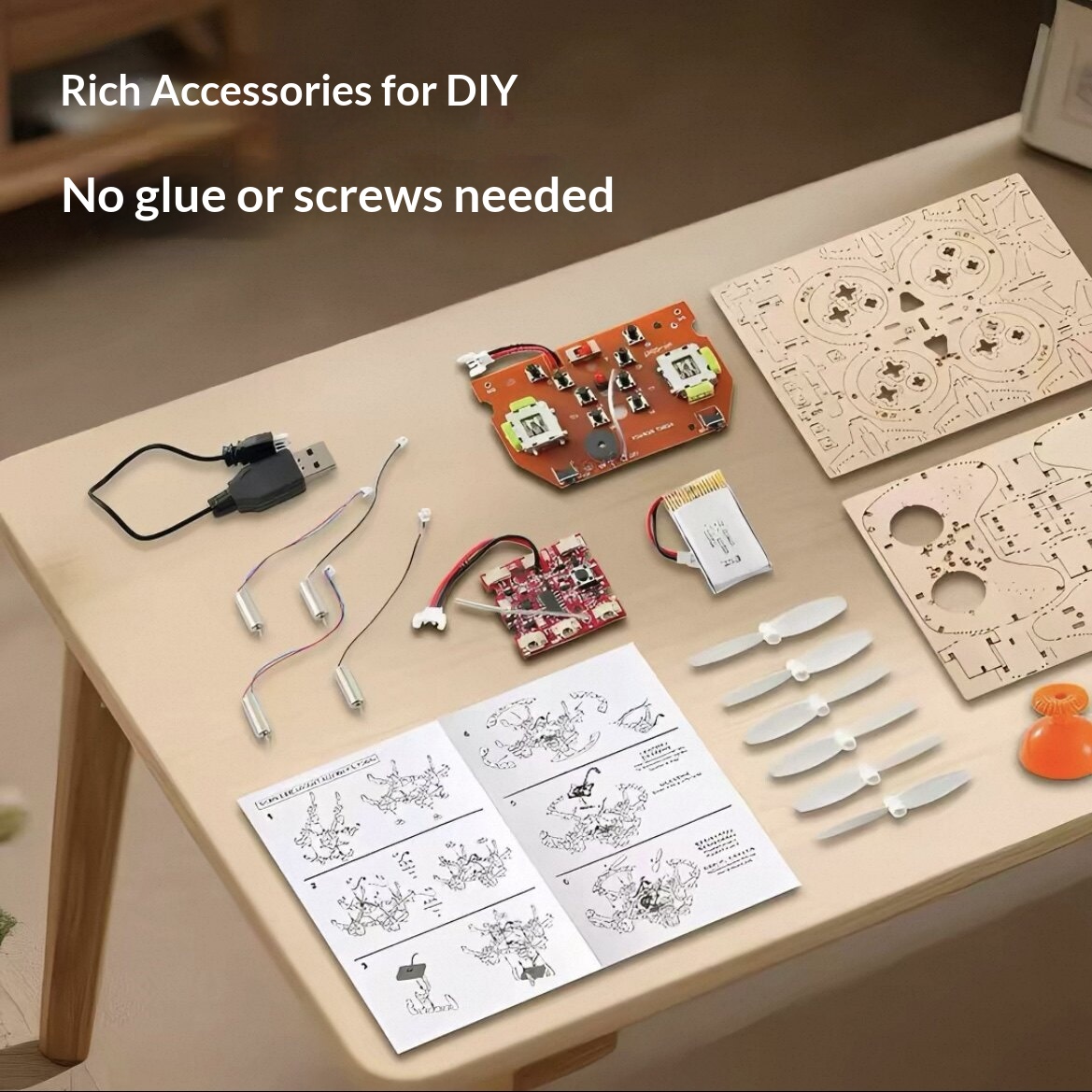 2026 New Wooden DIY Assembled  - Drone Battery incelemesi ve fiyatı