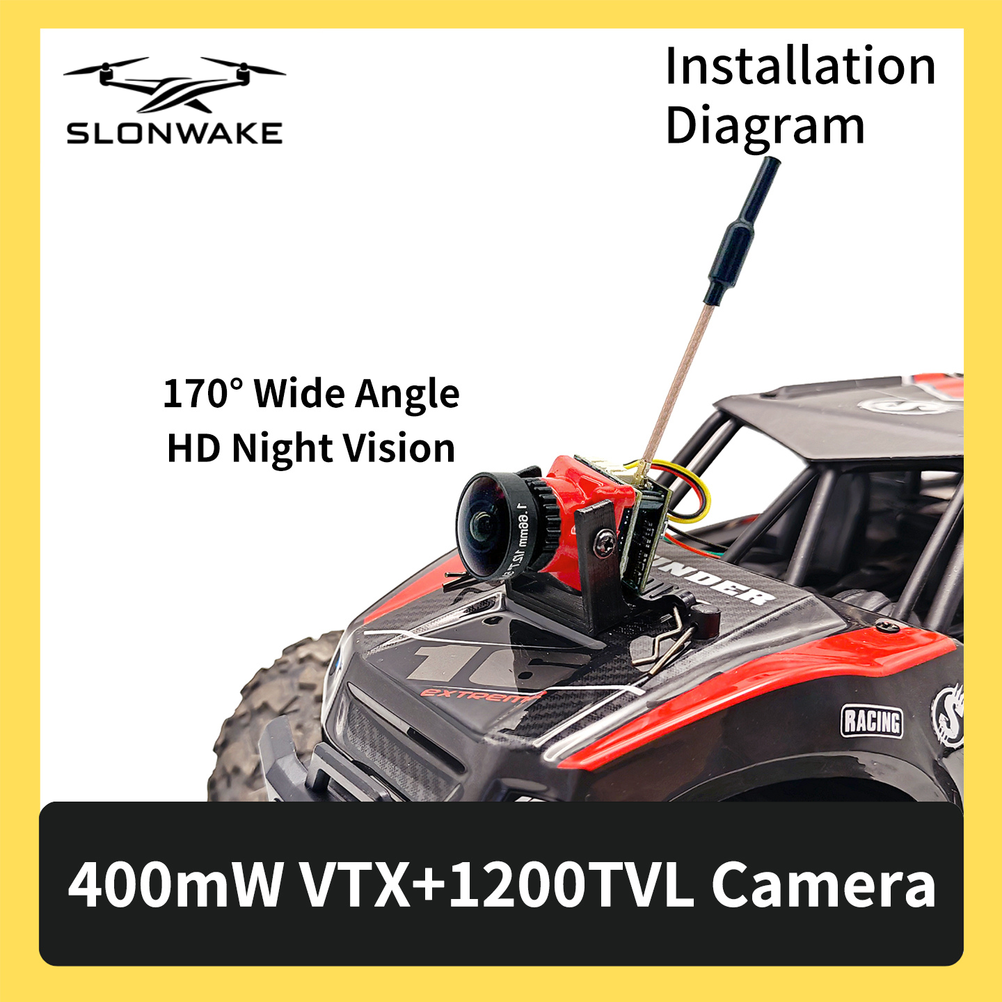 SLONWAKE 5.8G 48CH FPV 400mw V - Drone Frame incelemesi ve fiyatı