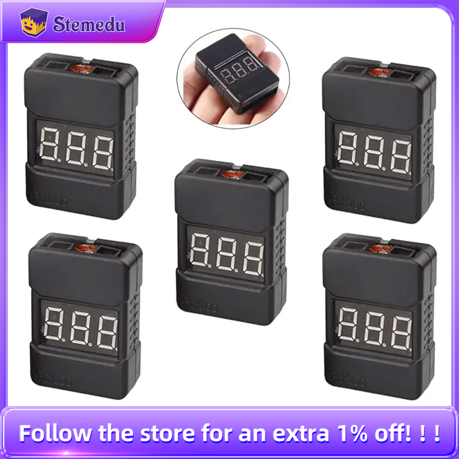 BX100 1-8S Lipo Battery Voltag - Drone Buzzer incelemesi ve fiyatı