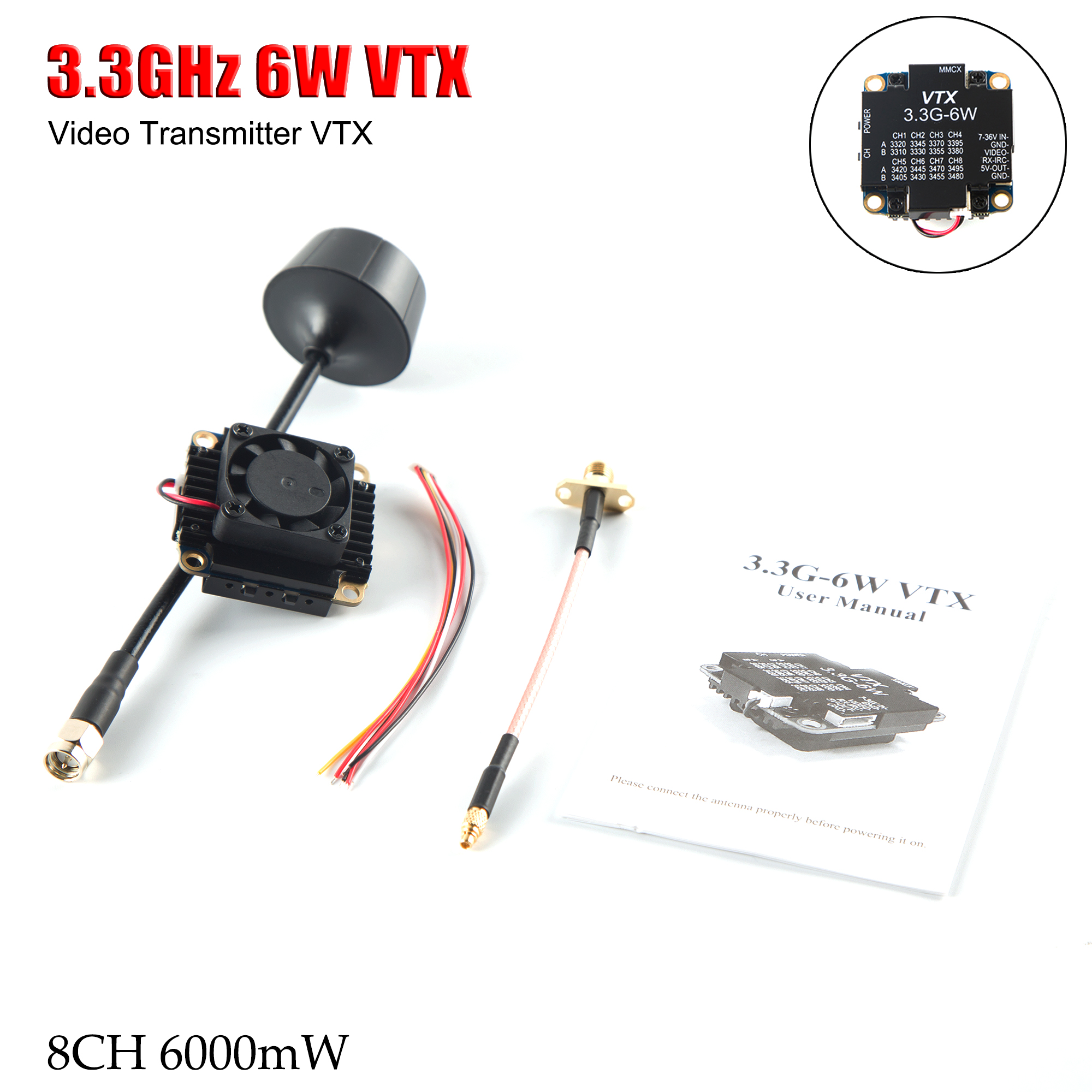 FPV Video Transmitter 3.3G 6W  - Drone Transmitter incelemesi ve fiyatı