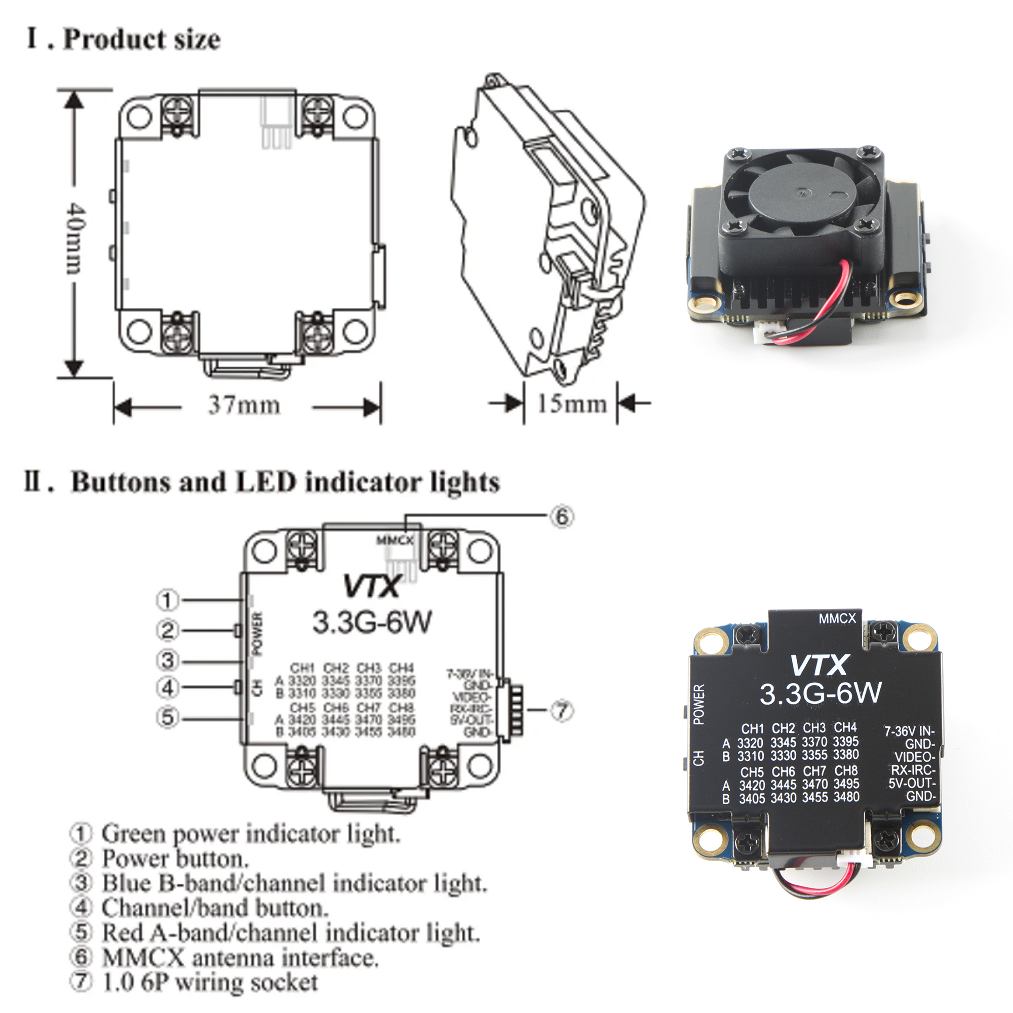 FPV Video Transmitter 3.3G 6W  - Drone Transmitter incelemesi ve fiyatı