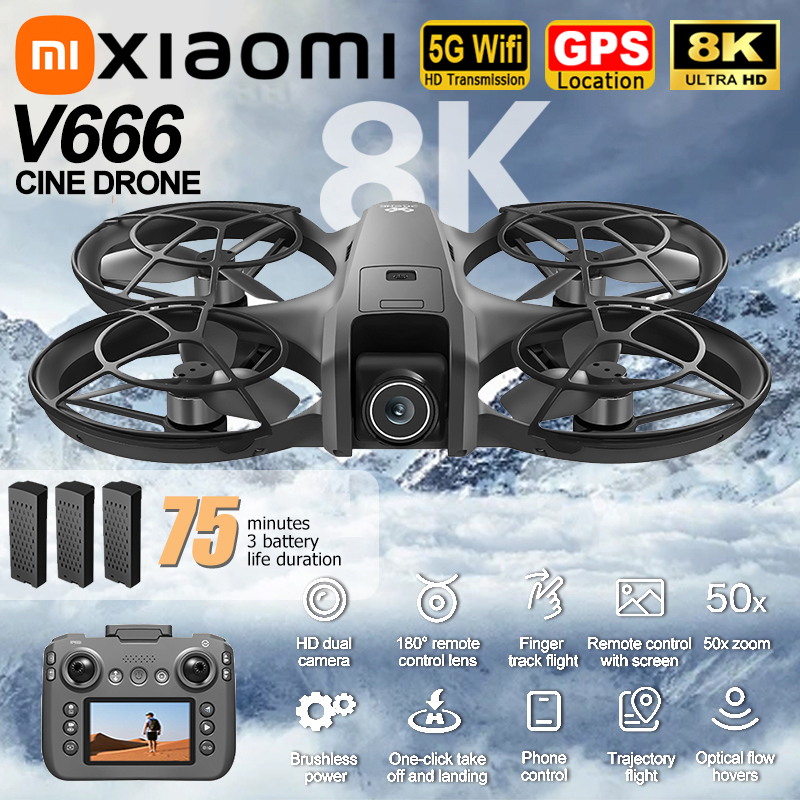 Xiaomi V666 Drone 8K Aerial HD - Drone Gps Mount incelemesi ve fiyatı